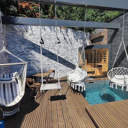 Piscine Chauffee Et Spa Jacuzzi Privatif Terrasse Sans Vis A Vis ,,,Sky House Agen,,, Exteriör bild