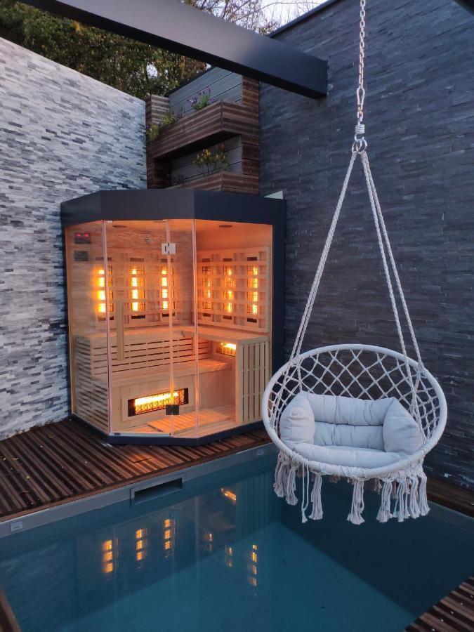 Piscine Chauffee Et Spa Jacuzzi Privatif Terrasse Sans Vis A Vis ,,,Sky House Agen,,, Exteriör bild