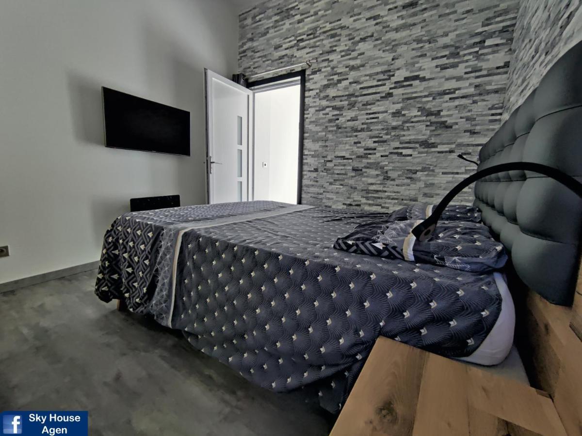 Piscine Chauffee Et Spa Jacuzzi Privatif Terrasse Sans Vis A Vis ,,,Sky House Agen,,, Exteriör bild